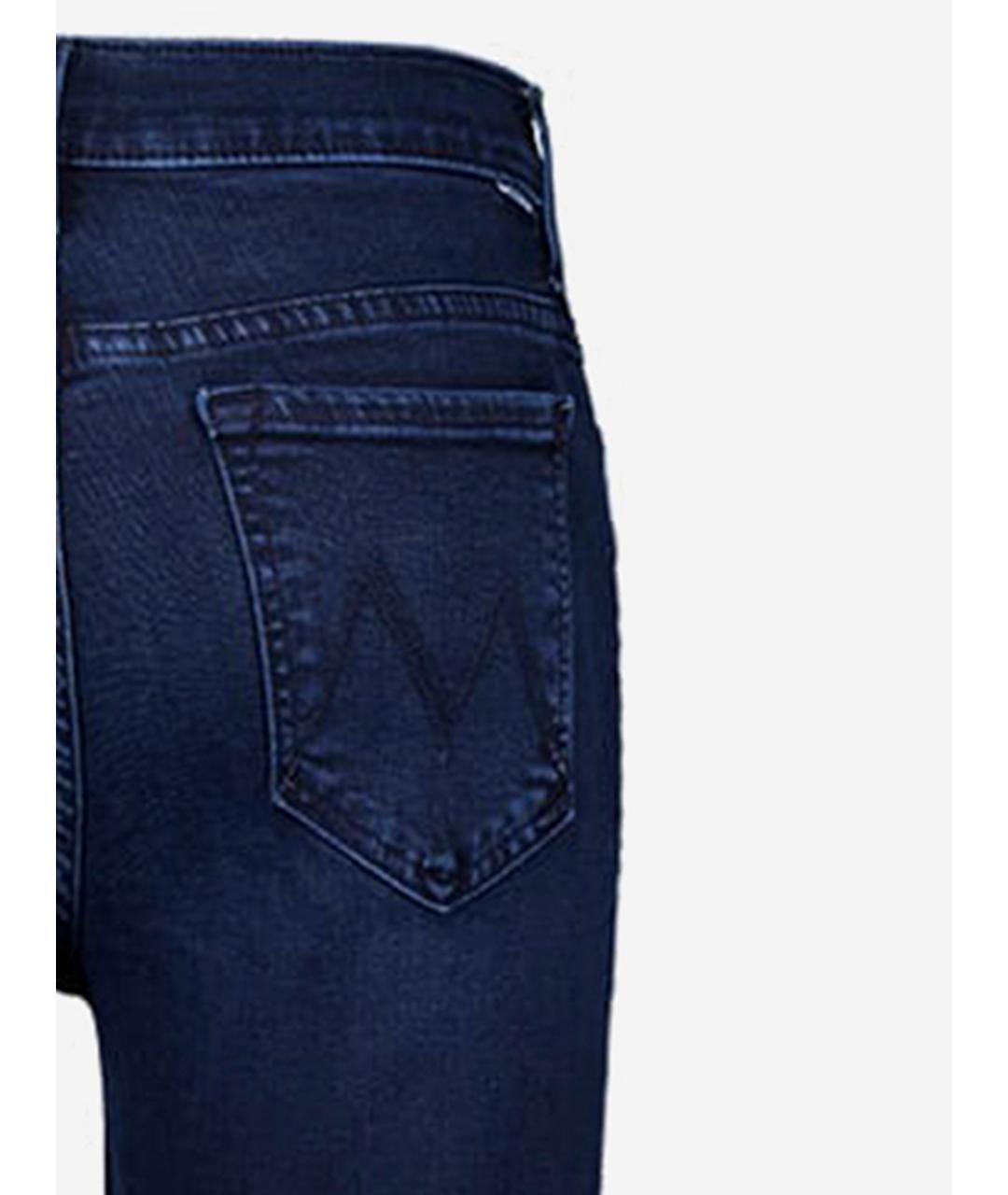 MOTHER Темно-синие хлопковые джинсы клеш, фото 3