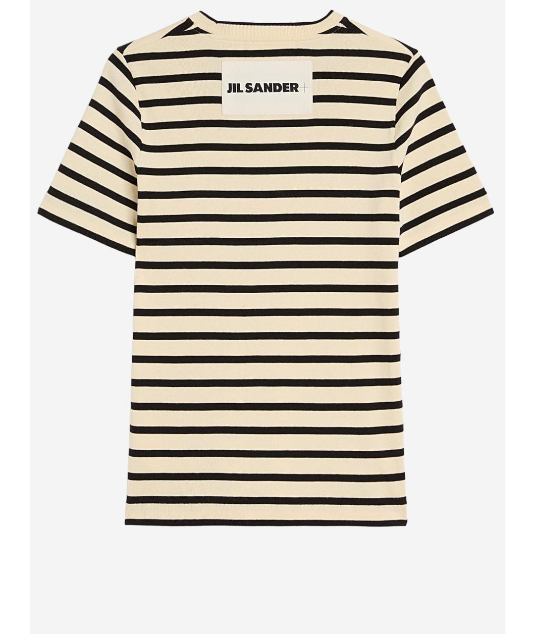 JIL SANDER Бежевая хлопковая футболка, фото 2