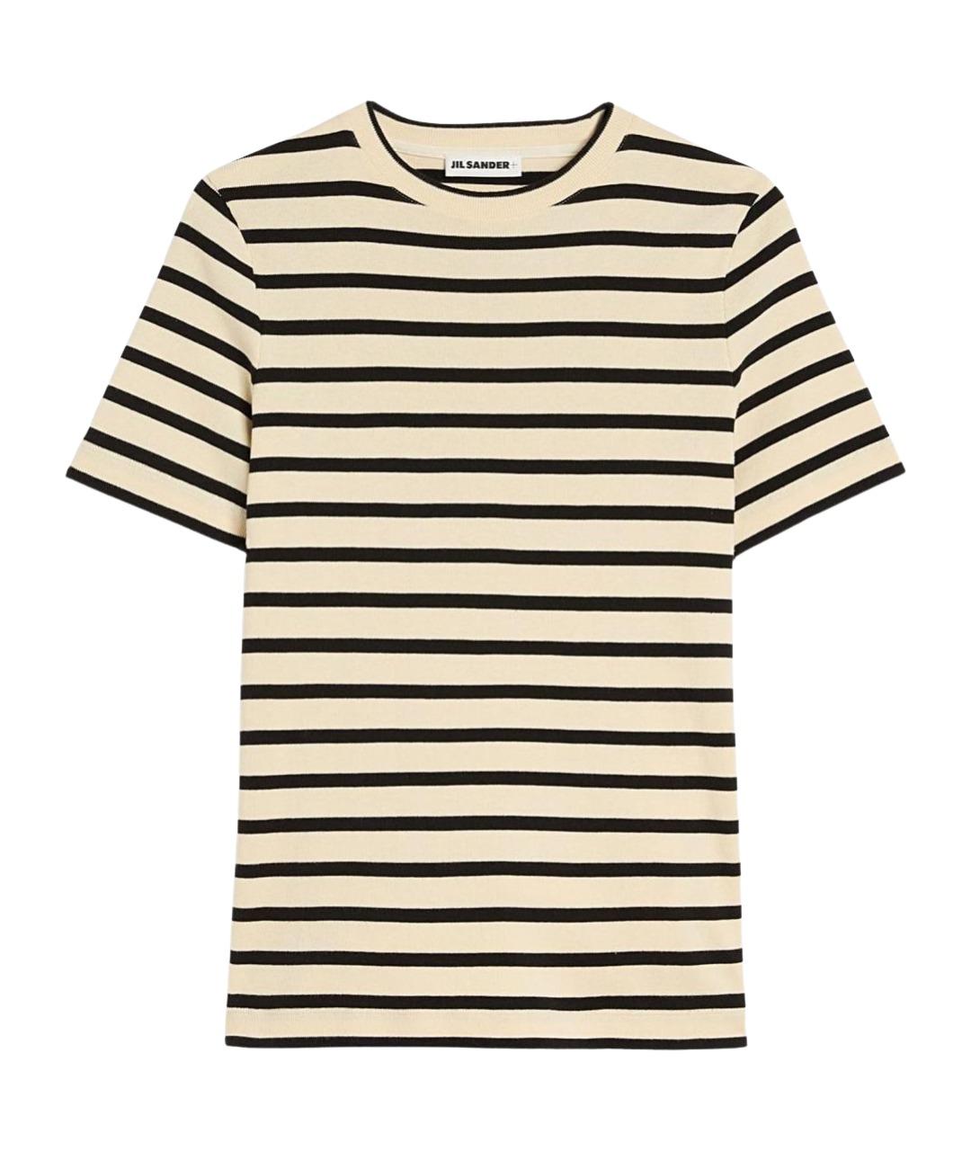 JIL SANDER Бежевая хлопковая футболка, фото 1