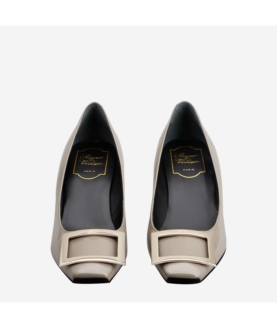 ROGER VIVIER Бежевые туфли из лакированной кожи, фото 4