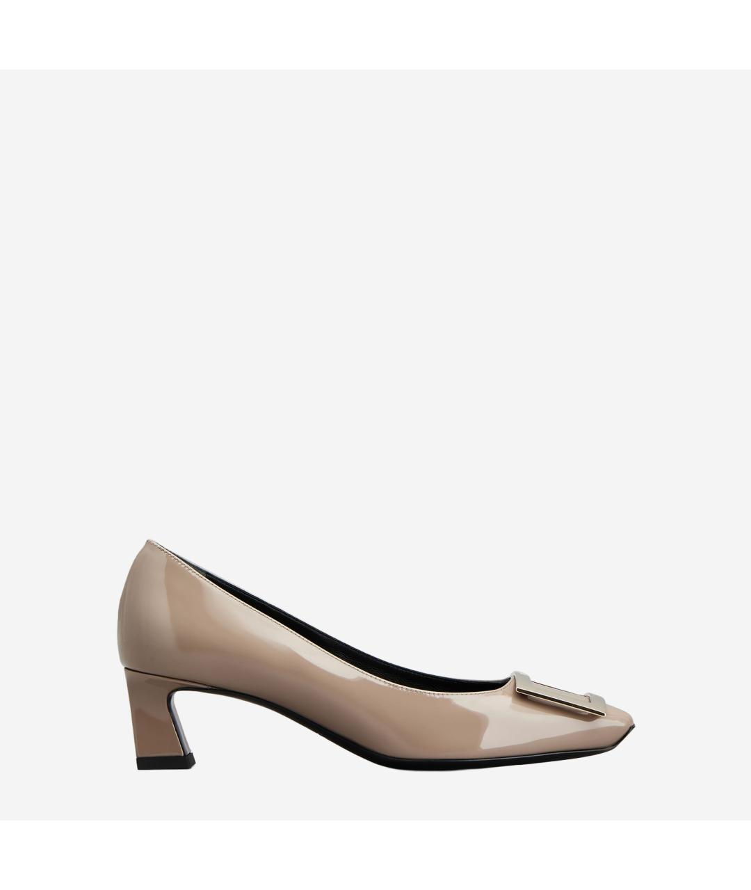 ROGER VIVIER Бежевые туфли из лакированной кожи, фото 6