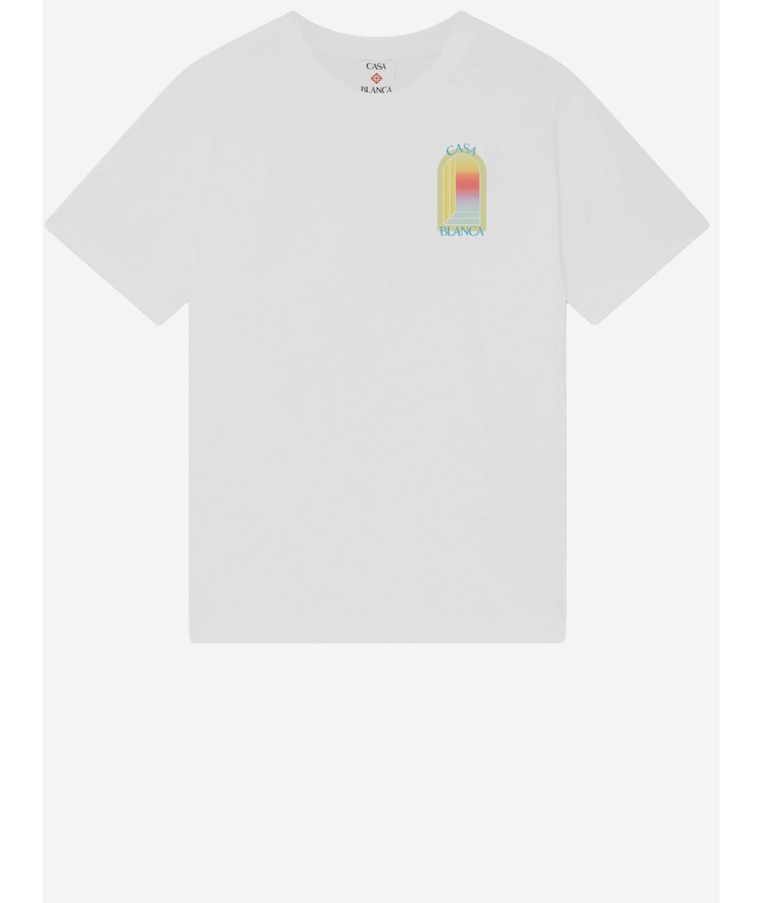 CASABLANCA Белая хлопковая футболка, фото 1