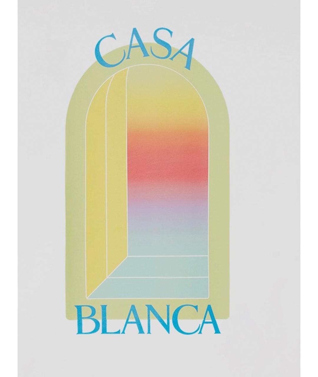 CASABLANCA Белая хлопковая футболка, фото 3