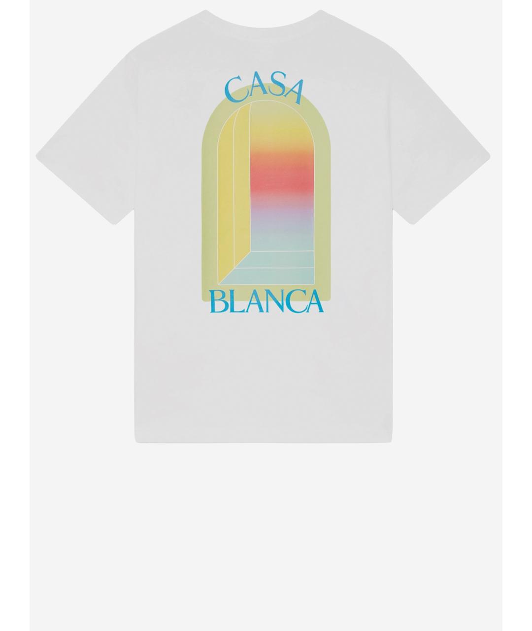 CASABLANCA Белая хлопковая футболка, фото 2