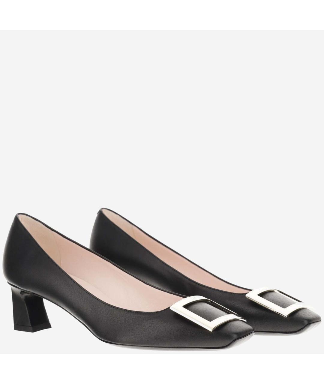 ROGER VIVIER Черные кожаные туфли, фото 2