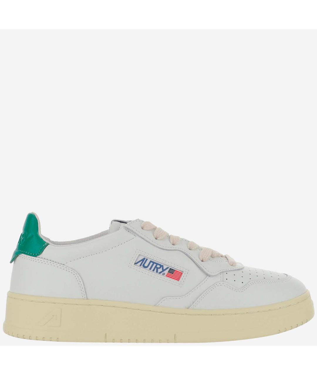 AUTRY Белые кожаные низкие кроссовки / кеды, фото 6