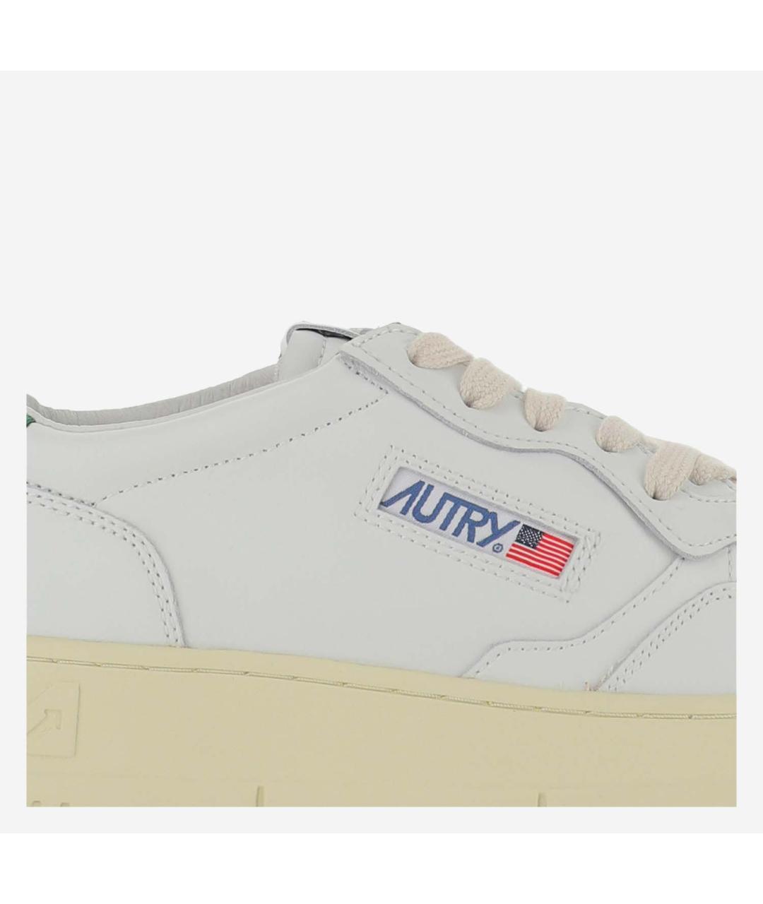 AUTRY Белые кожаные низкие кроссовки / кеды, фото 5