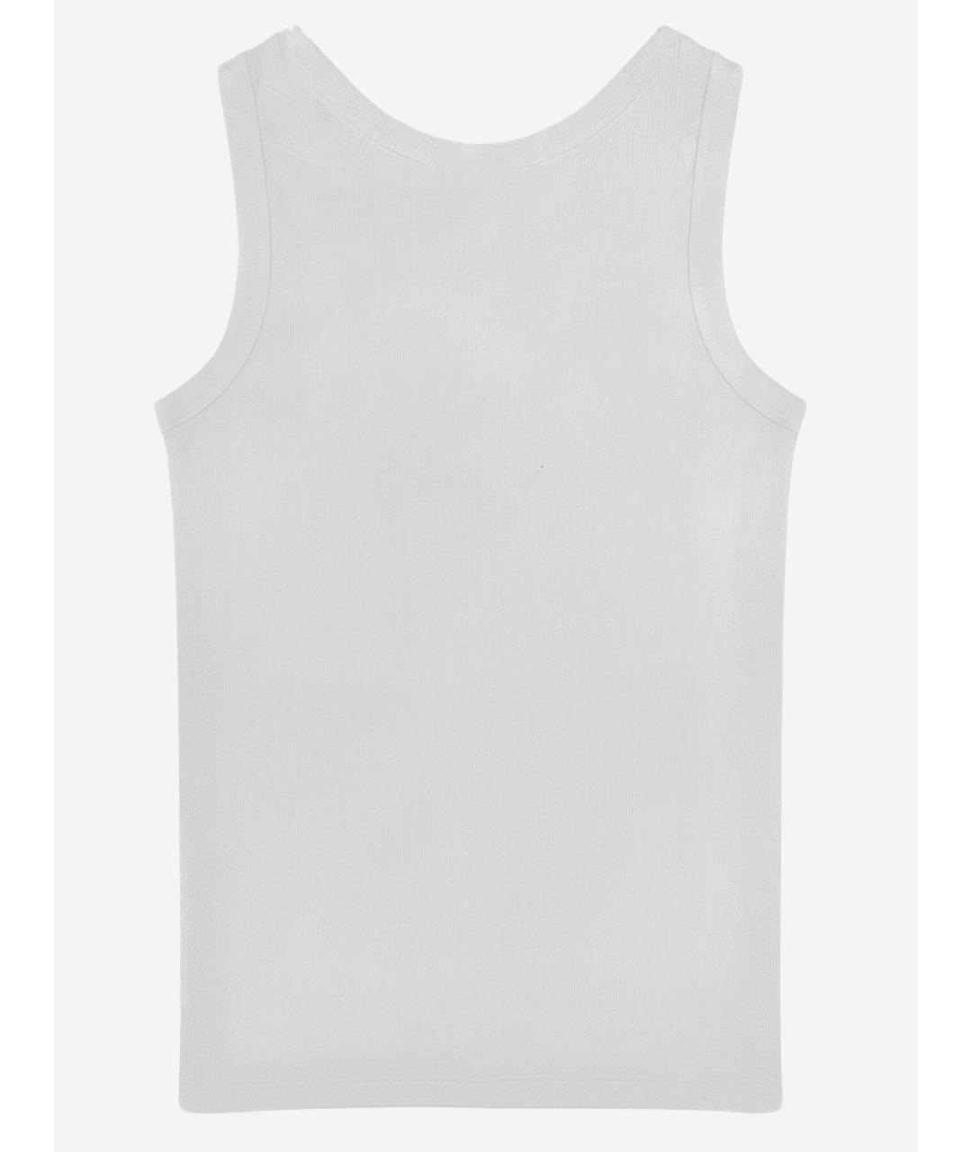 VERSACE Белая хлопко-эластановая майка, фото 2