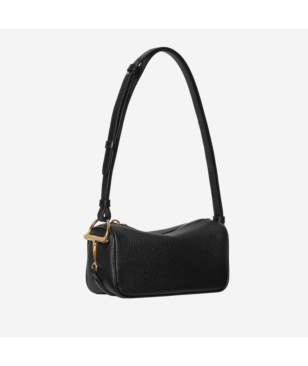 GUCCI Черная кожаная сумка через плечо, фото 2