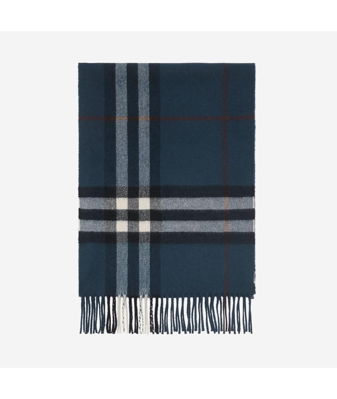 BURBERRY Синий кашемировый шарф, фото 1