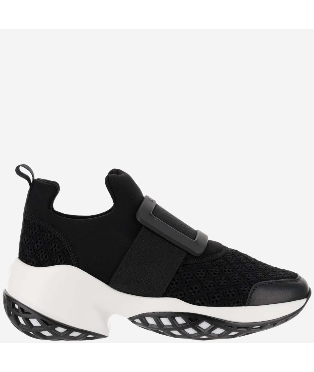 ROGER VIVIER Черные синтетические кроссовки, фото 5