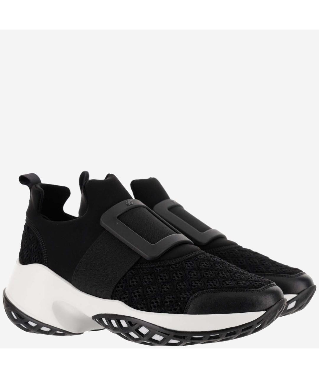 ROGER VIVIER Черные синтетические кроссовки, фото 2