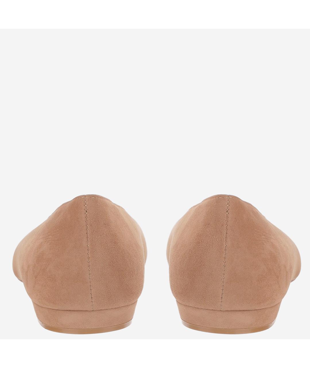 GIANVITO ROSSI Бежевые замшевые балетки, фото 3