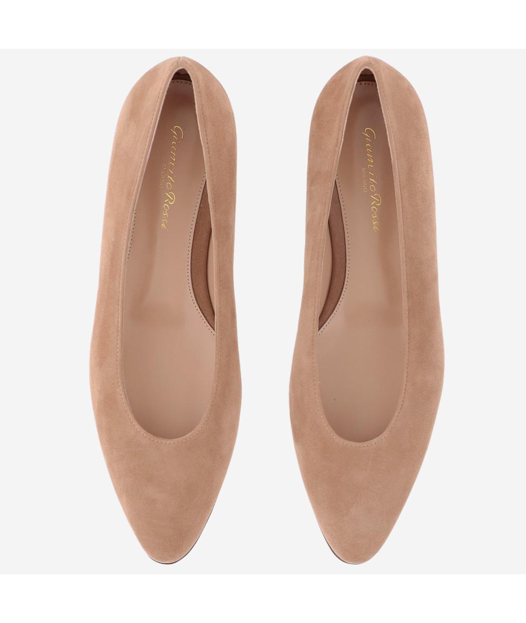 GIANVITO ROSSI Бежевые замшевые балетки, фото 4