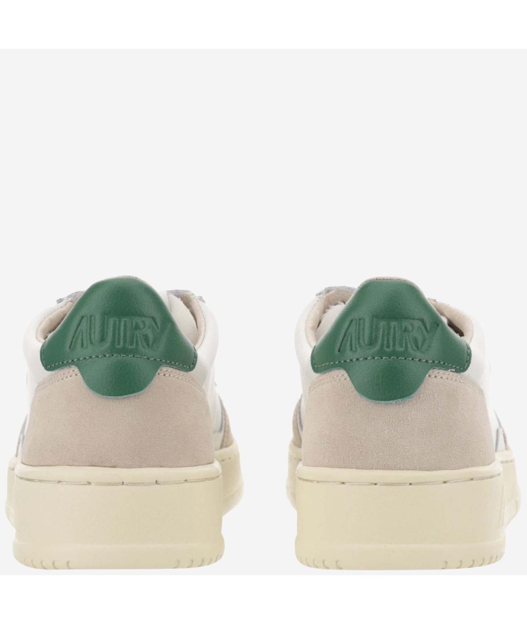 AUTRY Белые кожаные низкие кроссовки / кеды, фото 4