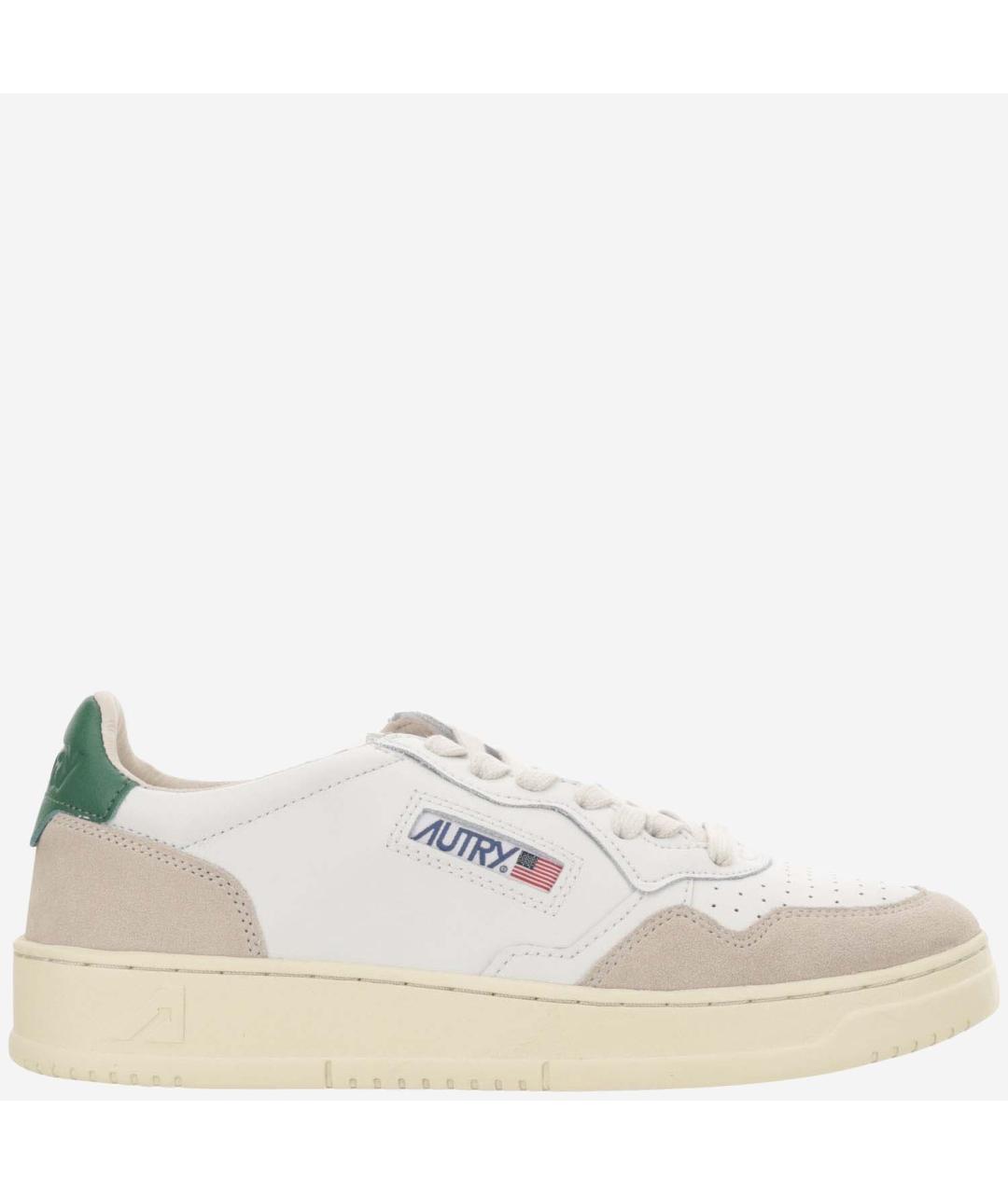 AUTRY Белые кожаные низкие кроссовки / кеды, фото 6
