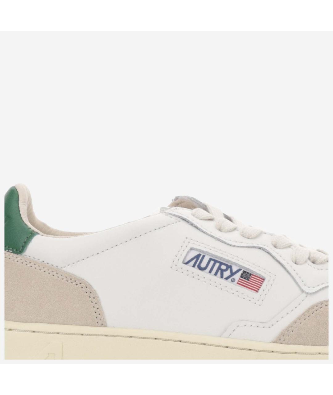 AUTRY Белые кожаные низкие кроссовки / кеды, фото 5