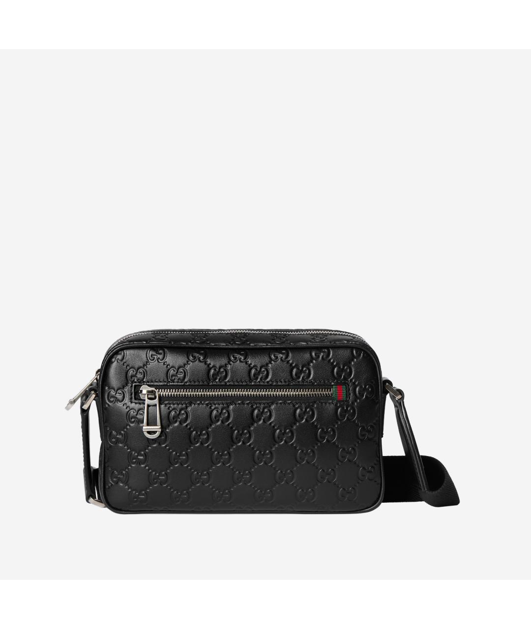 GUCCI Черная кожаная сумка на плечо, фото 5