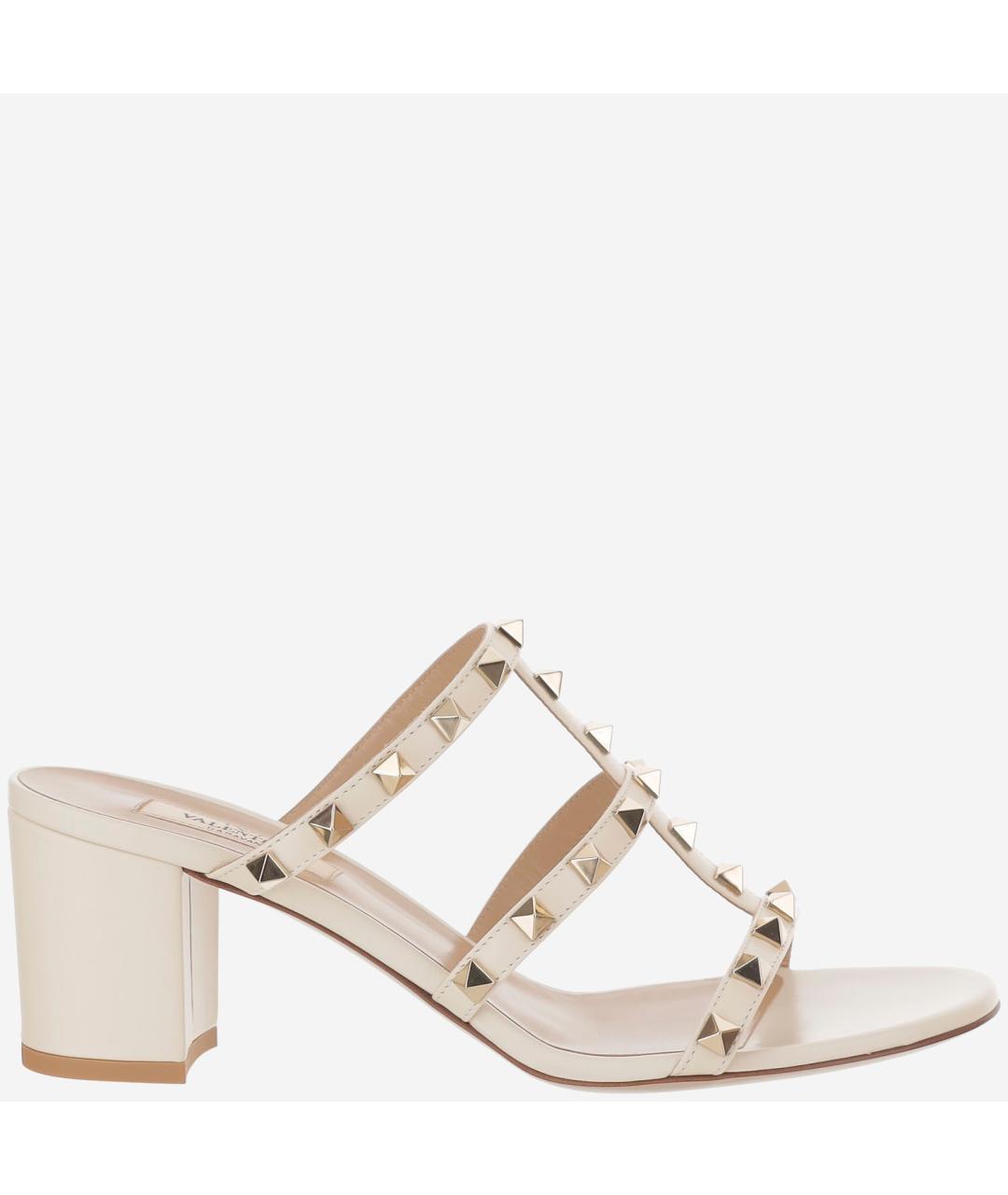 VALENTINO Белые кожаные мюли, фото 5