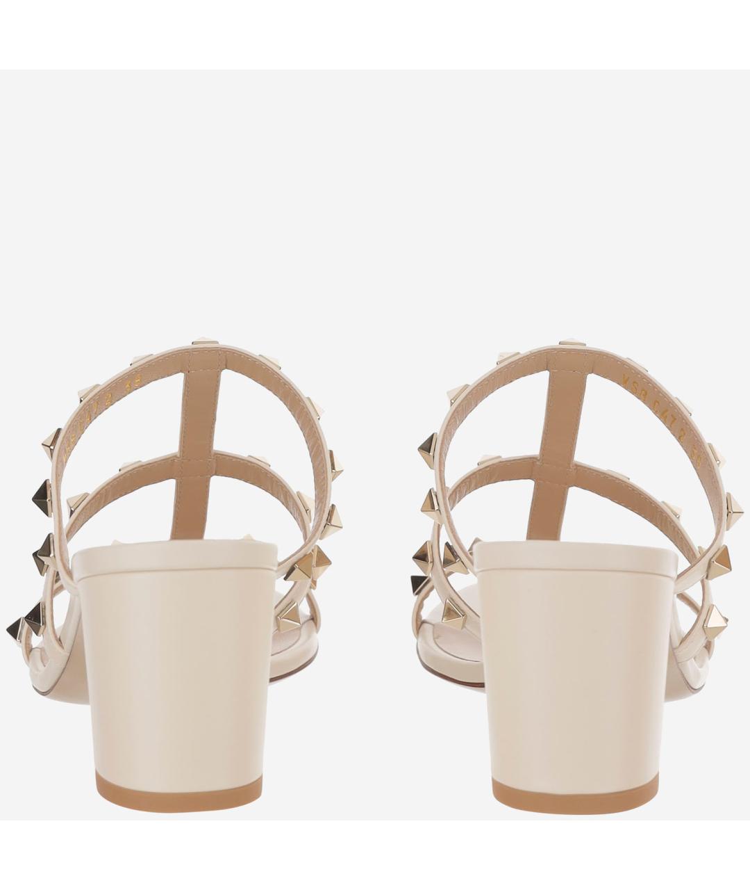 VALENTINO Белые кожаные мюли, фото 3