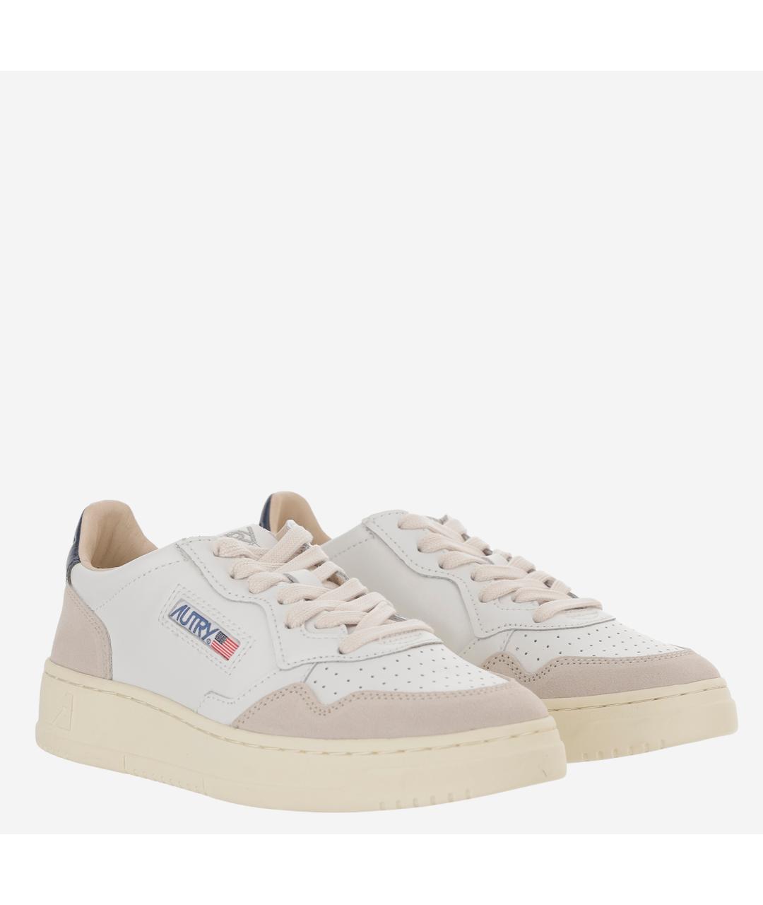 AUTRY Бежевые кожаные кроссовки, фото 3