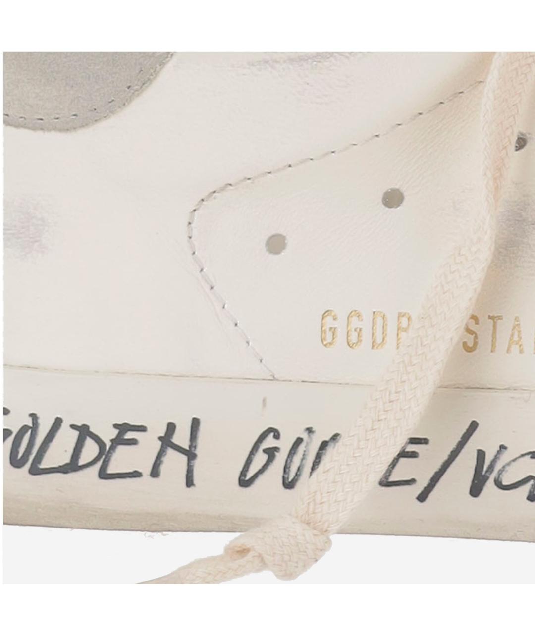 GOLDEN GOOSE DELUXE BRAND Белые кожаные низкие кроссовки / кеды, фото 5