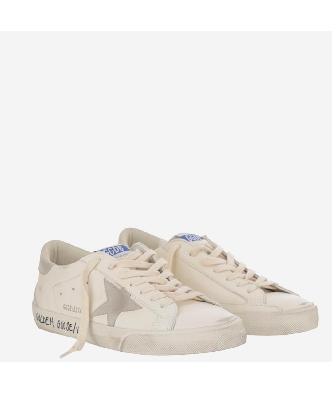 GOLDEN GOOSE DELUXE BRAND Белые кожаные низкие кроссовки / кеды, фото 3