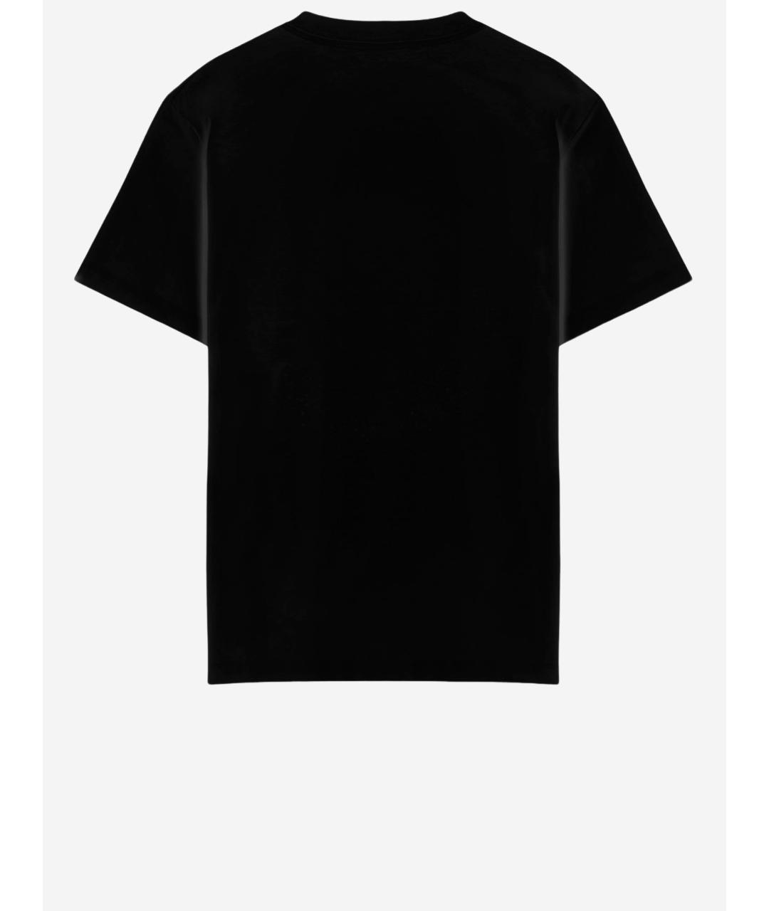 VERSACE Черная хлопко-эластановая футболка, фото 2