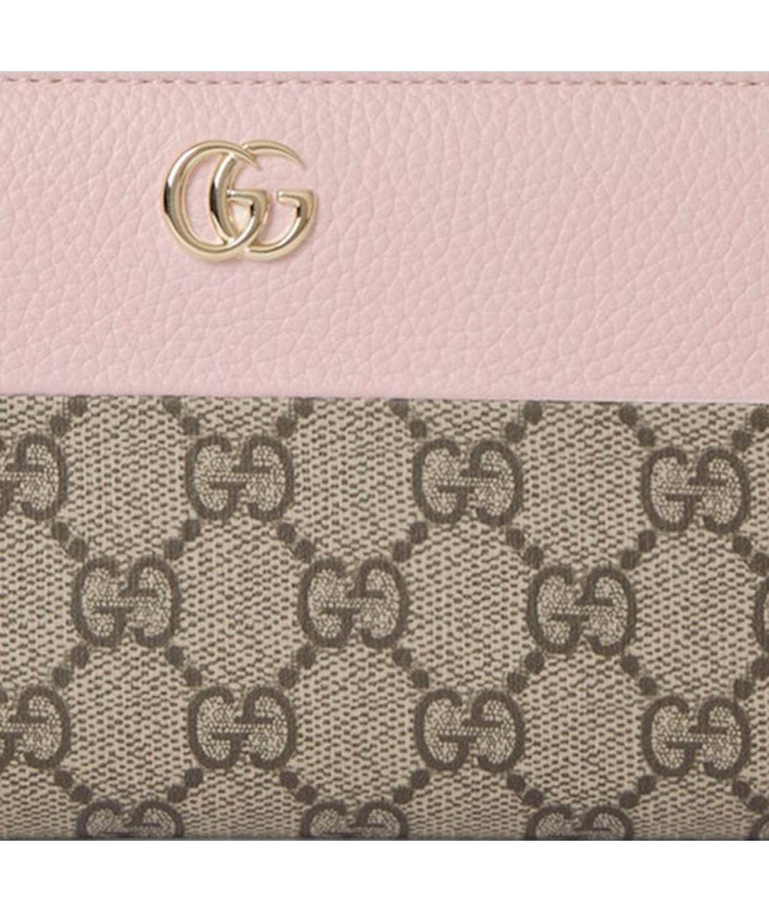 GUCCI Розовый кожаный кошелек, фото 4