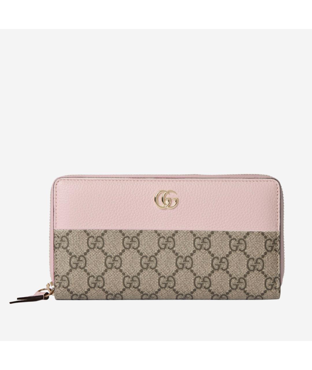 GUCCI Розовый кожаный кошелек, фото 1
