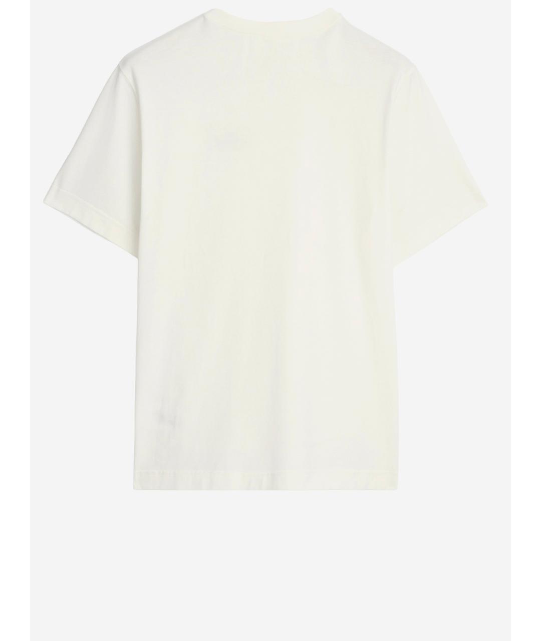 BURBERRY Белая хлопковая футболка, фото 2