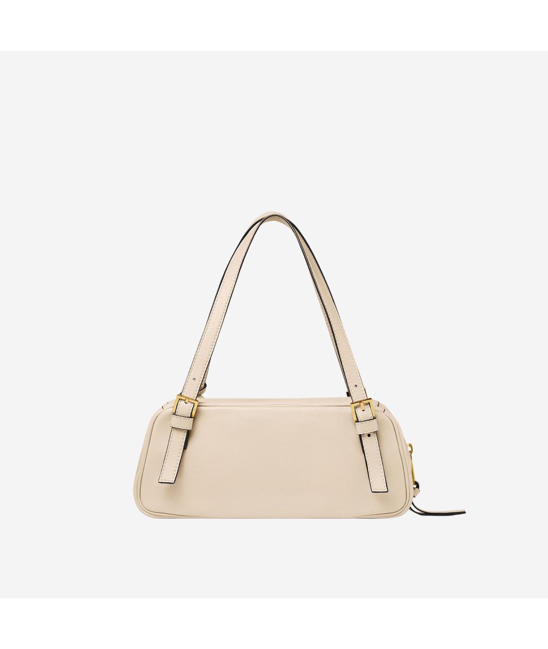 VERSACE Бежевая кожаная сумка через плечо, фото 3