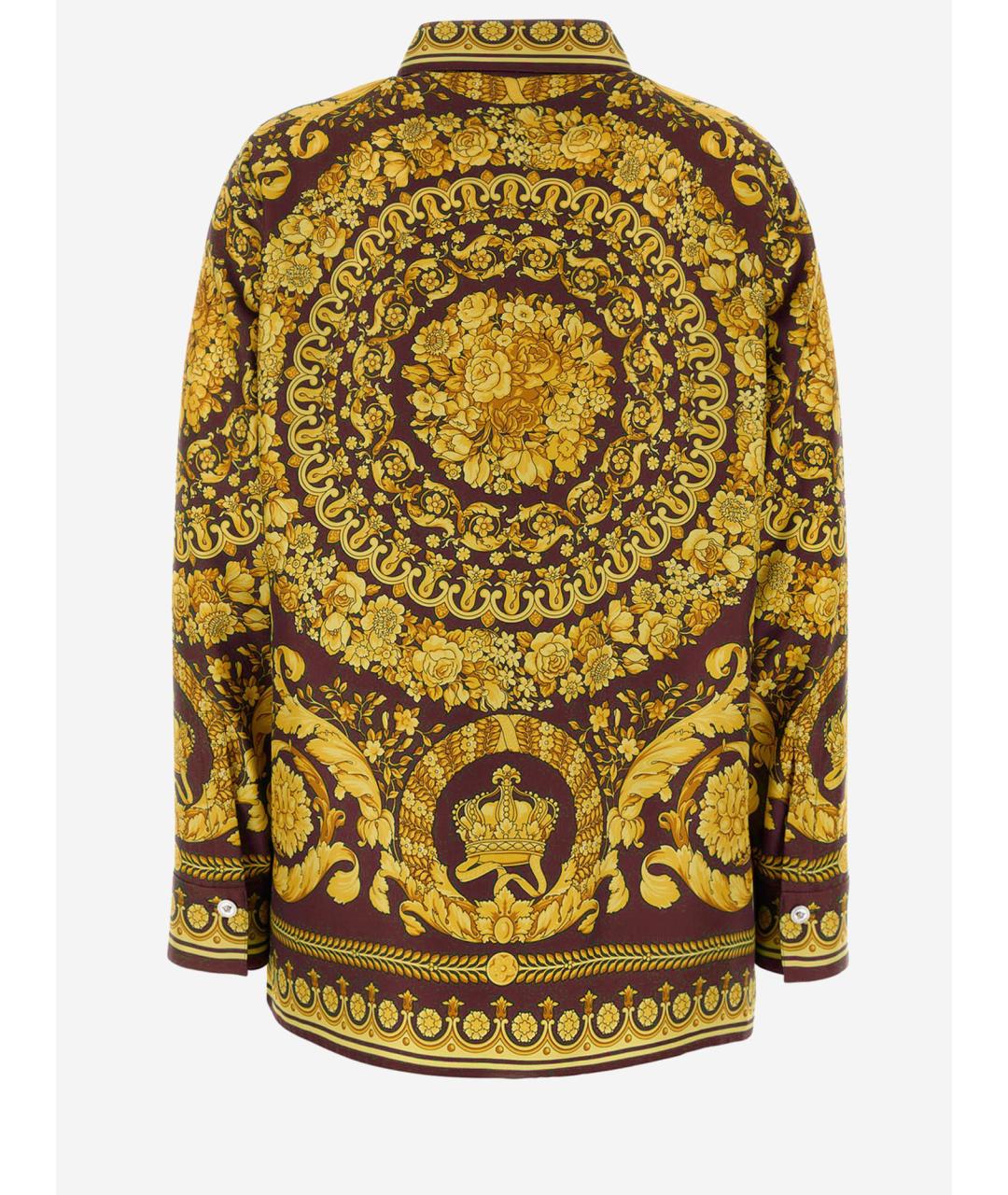 VERSACE Фиолетовая шелковая рубашка, фото 2