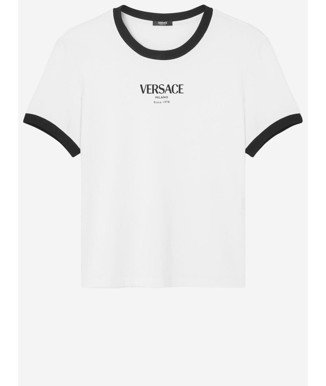 VERSACE Белая вискозная футболка, фото 4