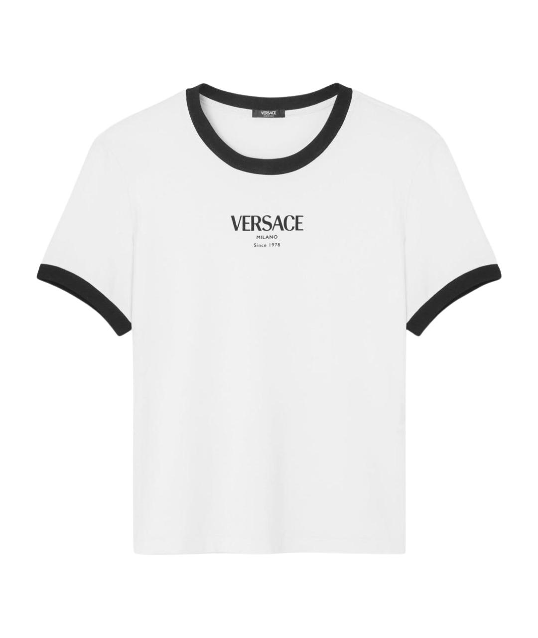 VERSACE Белая вискозная футболка, фото 1