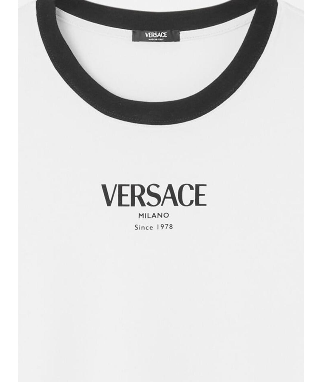 VERSACE Белая вискозная футболка, фото 3