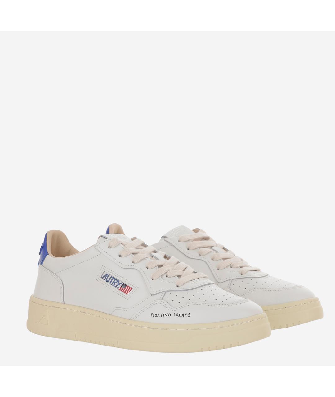 AUTRY Белые кожаные низкие кроссовки / кеды, фото 3