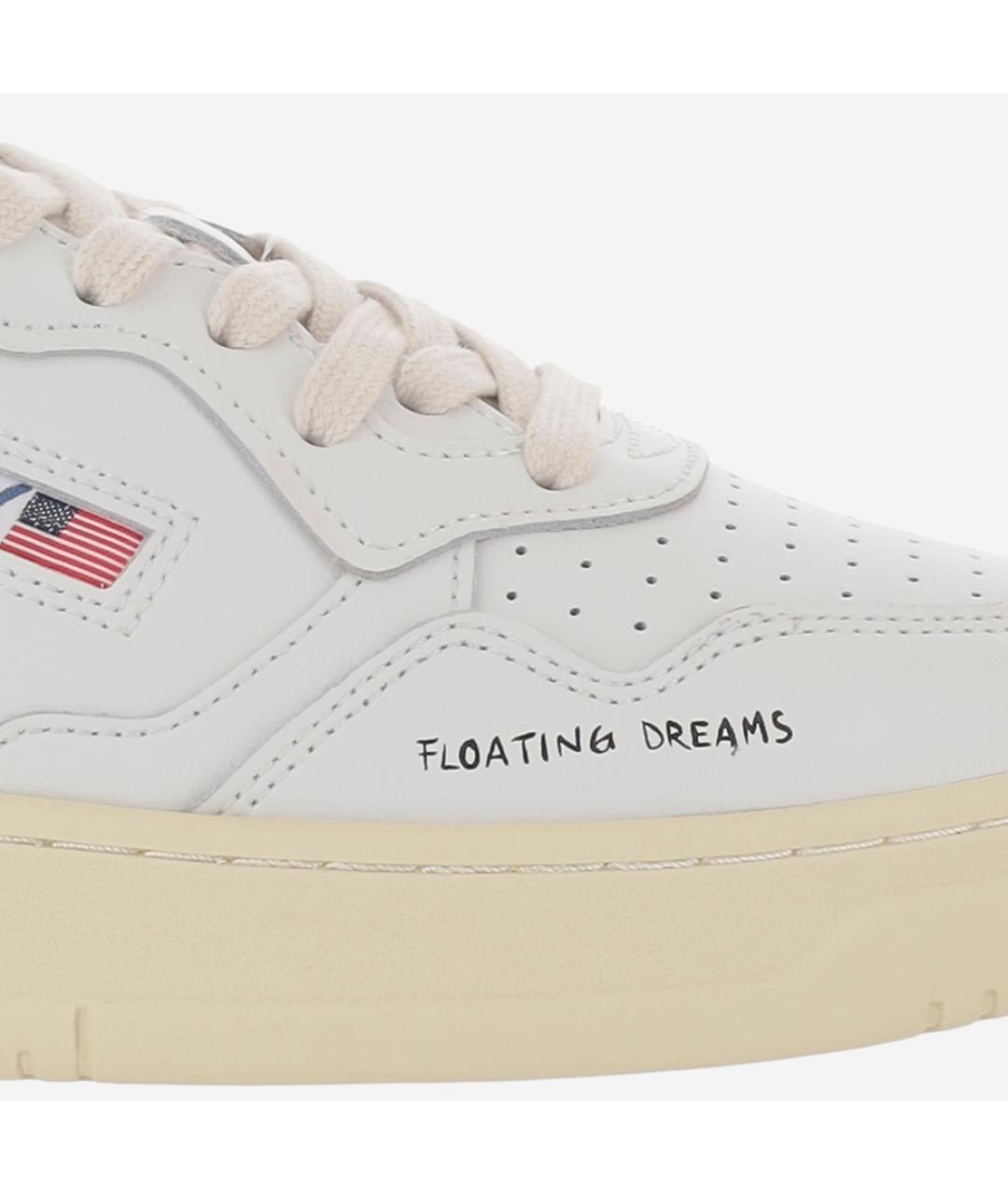 AUTRY Белые кожаные низкие кроссовки / кеды, фото 5