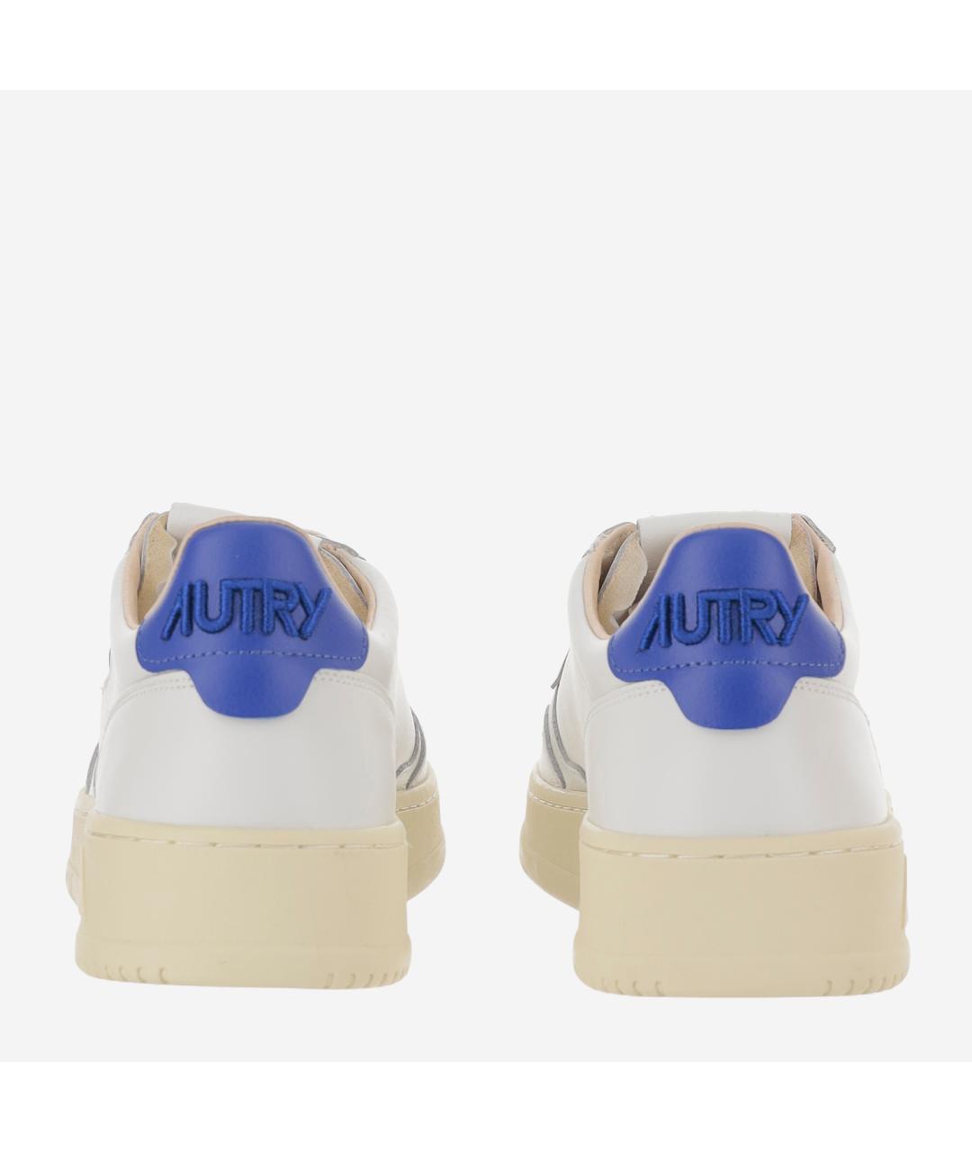 AUTRY Белые кожаные низкие кроссовки / кеды, фото 4