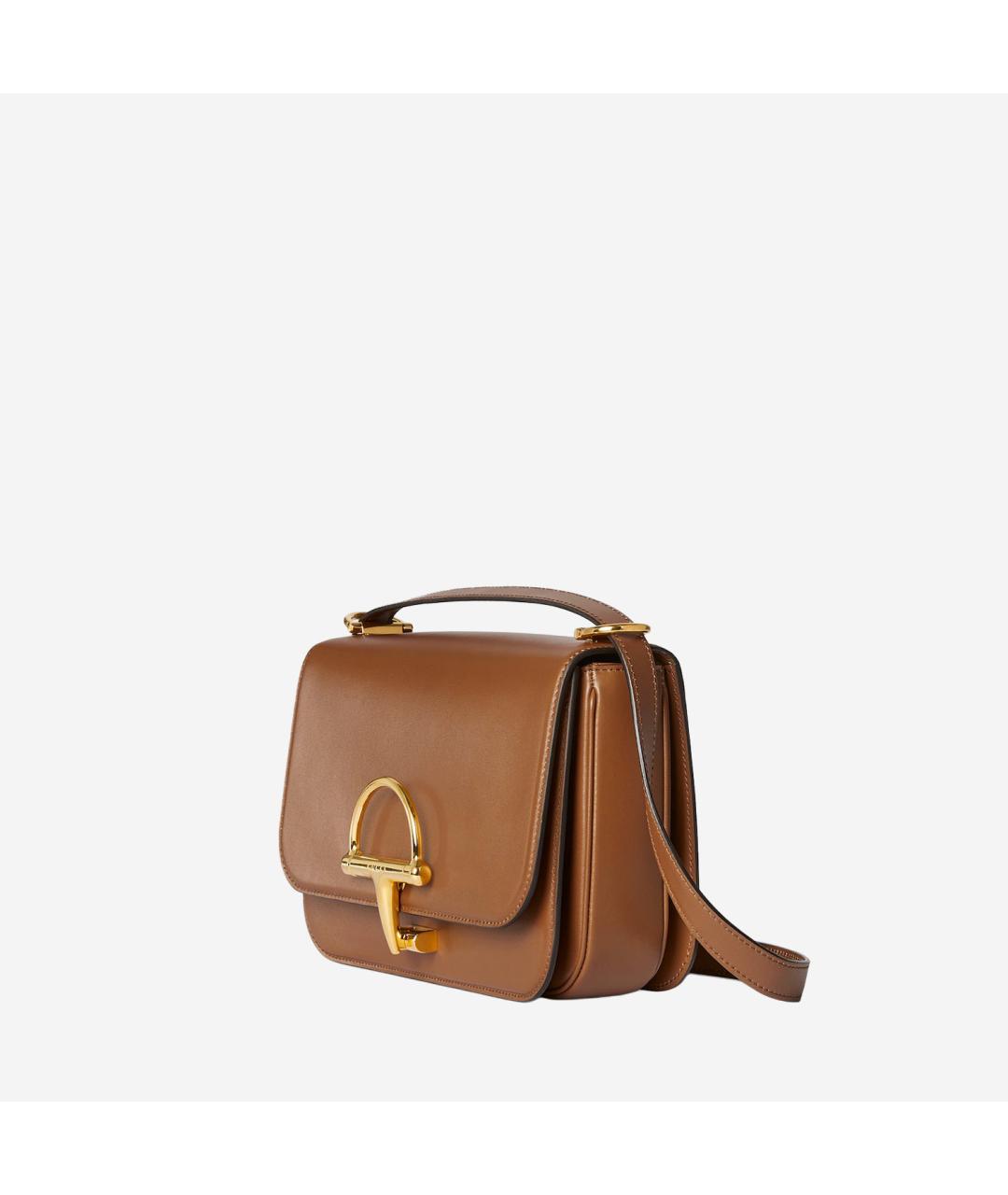 GUCCI Коричневая кожаная сумка через плечо, фото 2