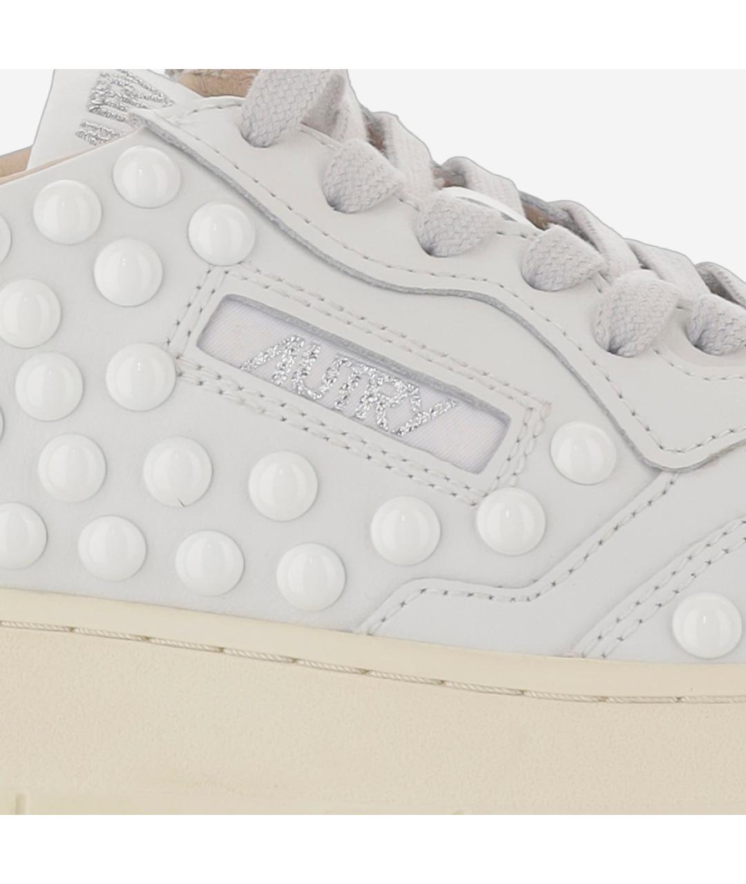 AUTRY Белые кожаные низкие кроссовки / кеды, фото 5