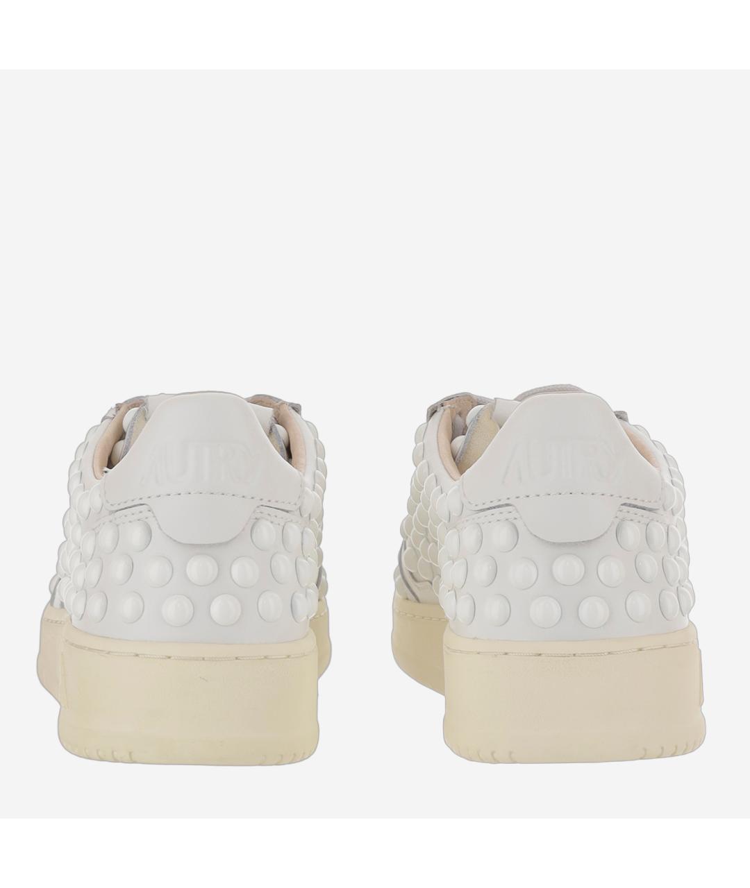 AUTRY Белые кожаные низкие кроссовки / кеды, фото 4