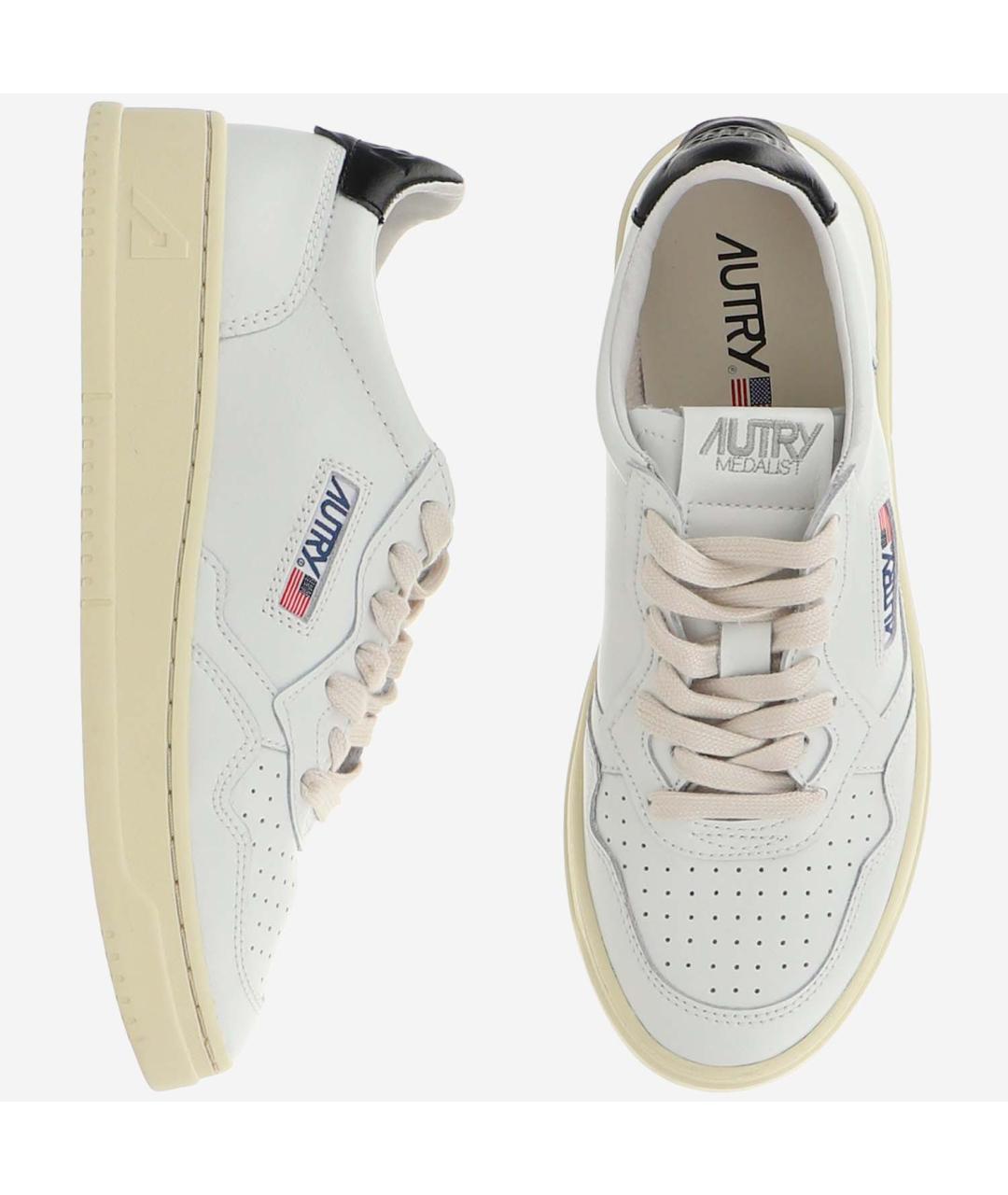 AUTRY Белые кожаные кроссовки, фото 4