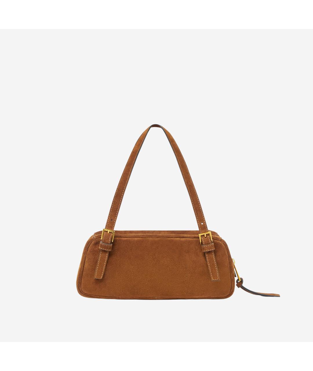 VERSACE Коричневая синтетическая сумка тоут, фото 3