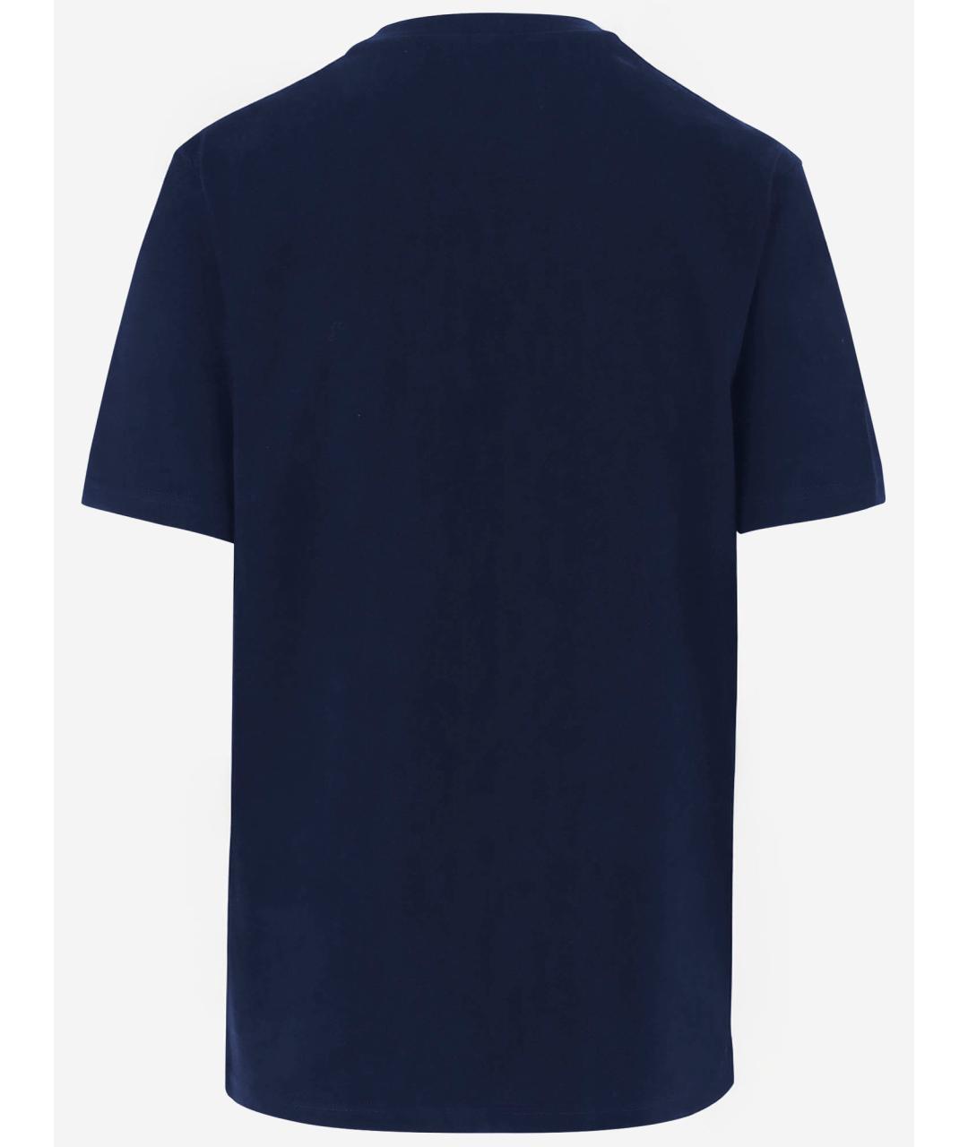 JIL SANDER Синяя хлопковая футболка, фото 2