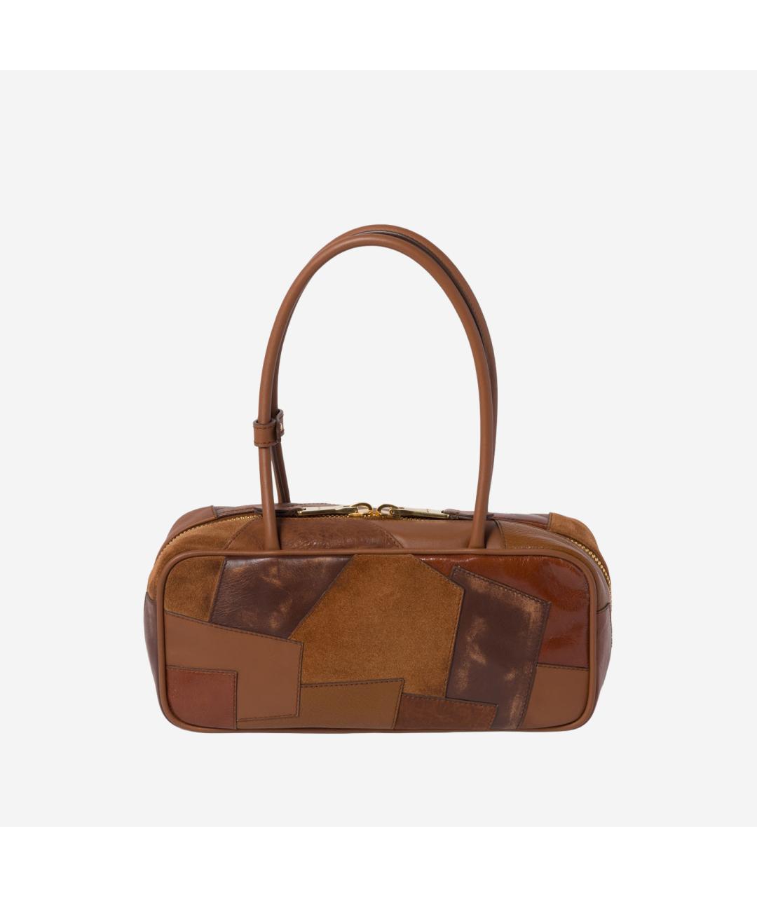 MIU MIU Коричневая кожаная сумка через плечо, фото 3