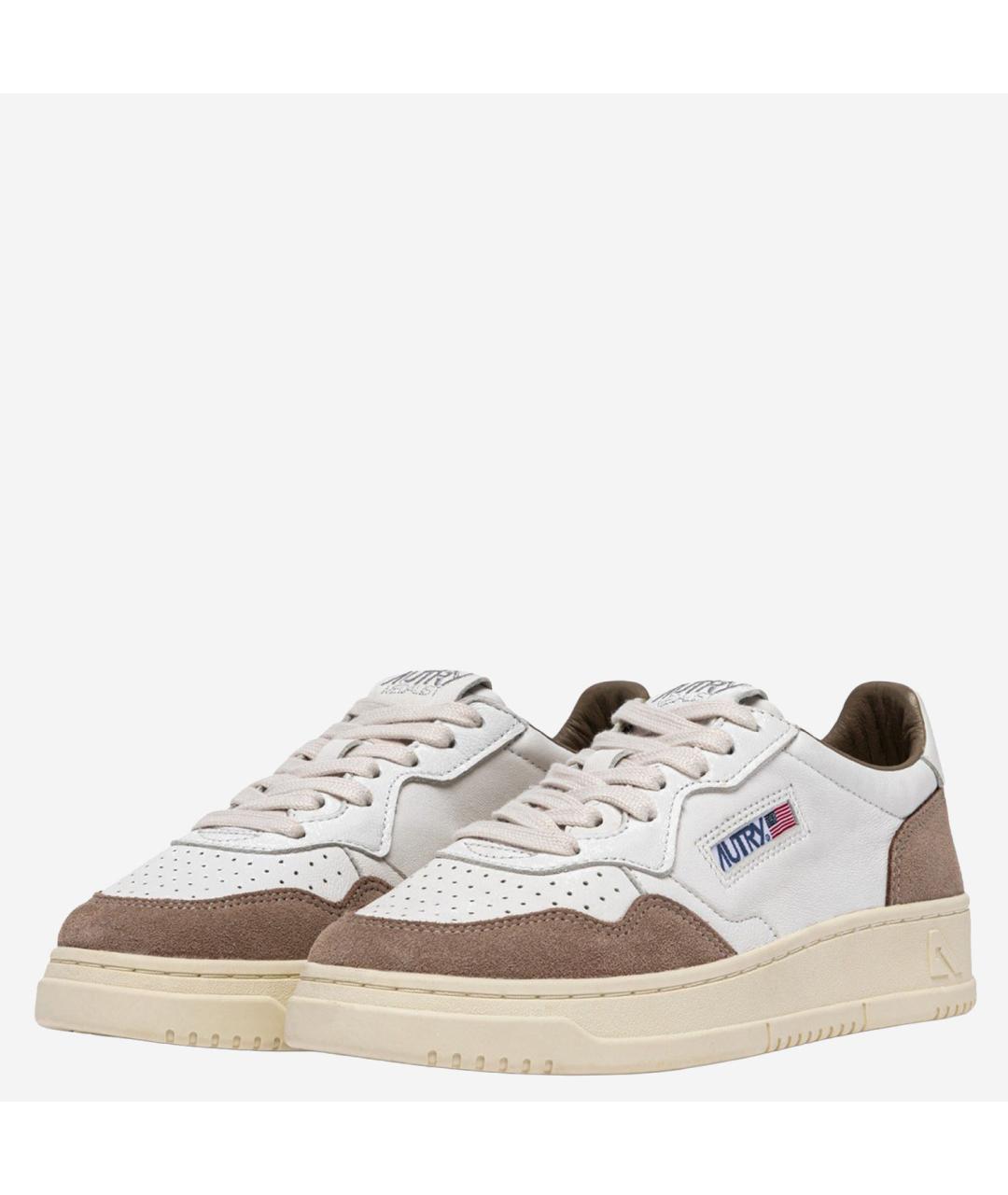 AUTRY Белые кожаные низкие кроссовки / кеды, фото 3