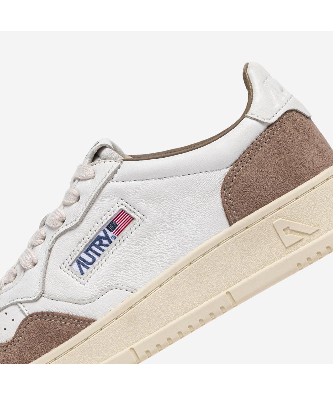 AUTRY Белые кожаные низкие кроссовки / кеды, фото 5