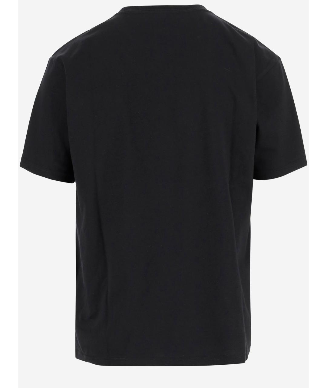 VALENTINO Черная хлопковая футболка, фото 2