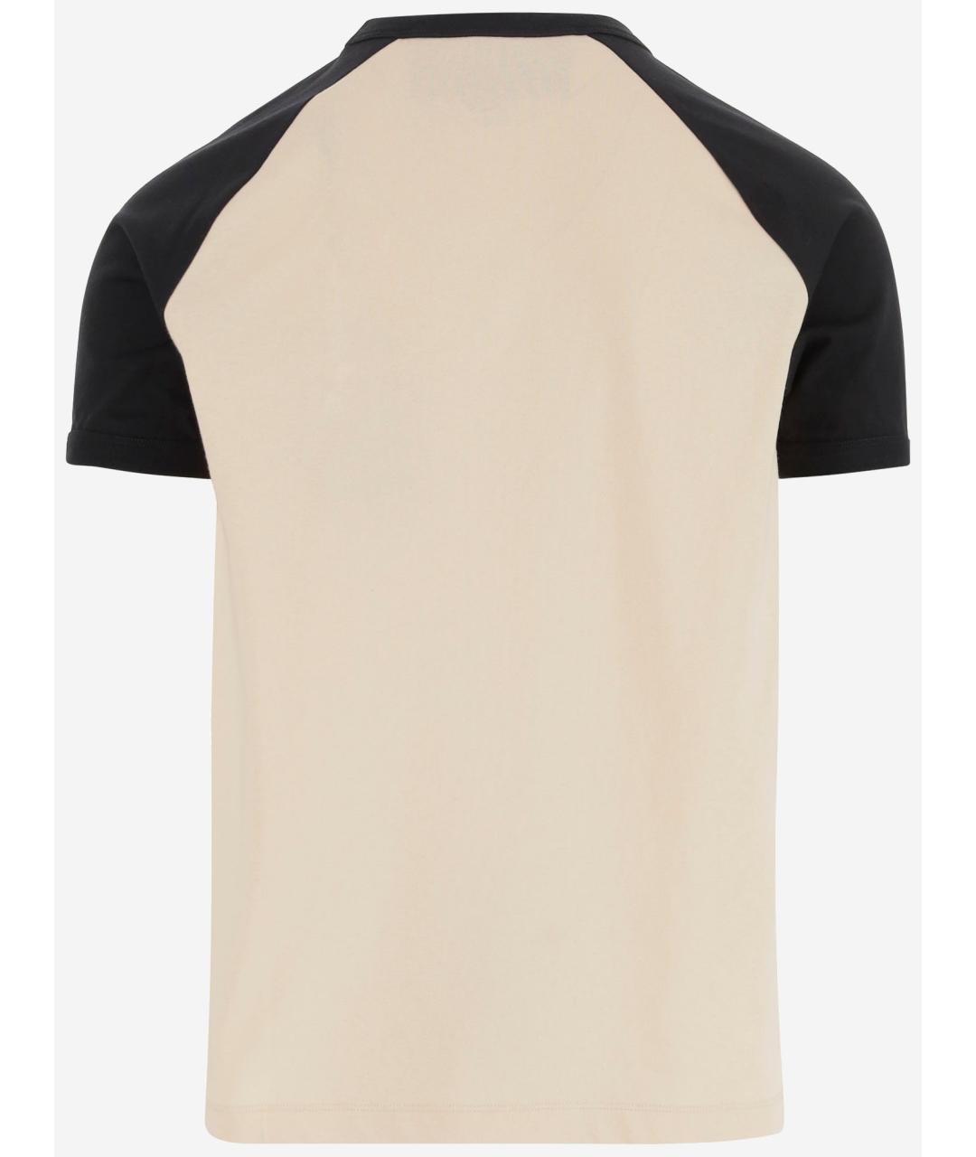 VALENTINO Бежевая хлопковая футболка, фото 2